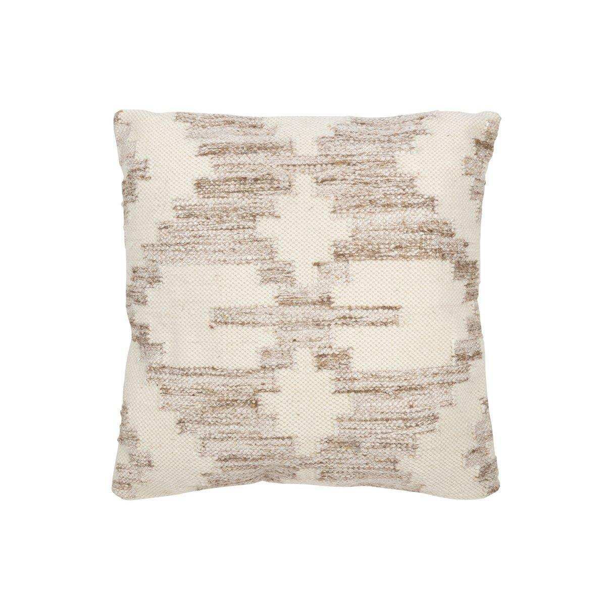 J-Line Kissen Ethnic Cross – Wolle/Baumwolle – Creme/Beige - HomeDesign Knaus