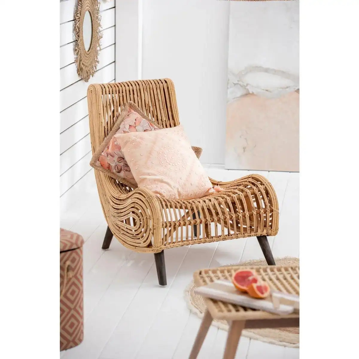 J-Line Kissen Garden – Polyester – Beige/Grün - HomeDesign Knaus