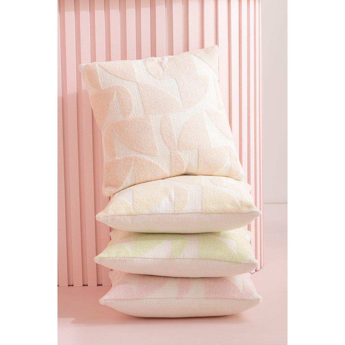 J-Line Kissen Geo - Textil - Weiß/Hellgelb - HomeDesign Knaus