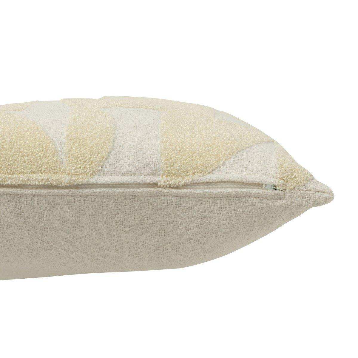 J-Line Kissen Geo - Textil - Weiß/Hellgelb - HomeDesign Knaus