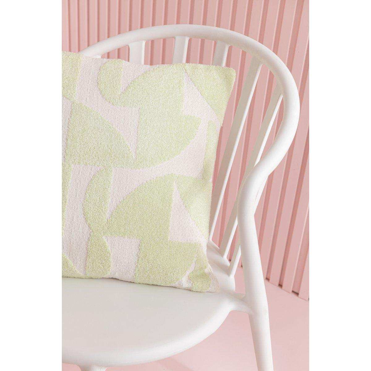 J-Line Kissen Geo - Textil - Weiß/Mintgrün - HomeDesign Knaus