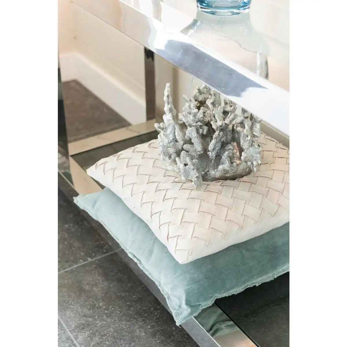 J-Line Kissen gewebt – Polyester – Minze - HomeDesign Knaus