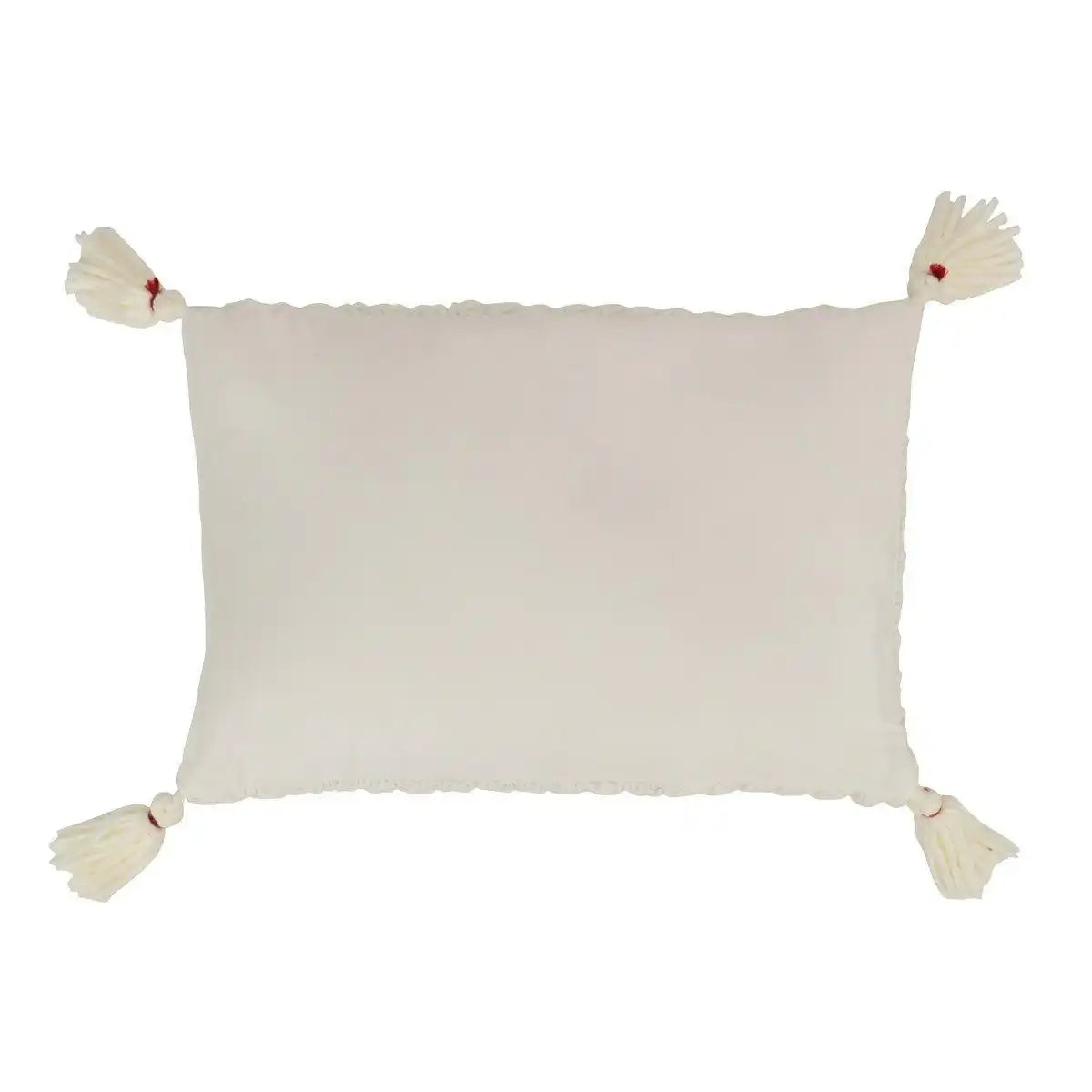 J-Line Kissen Häkelquaste – Polyester/Acryl – weiß - HomeDesign Knaus