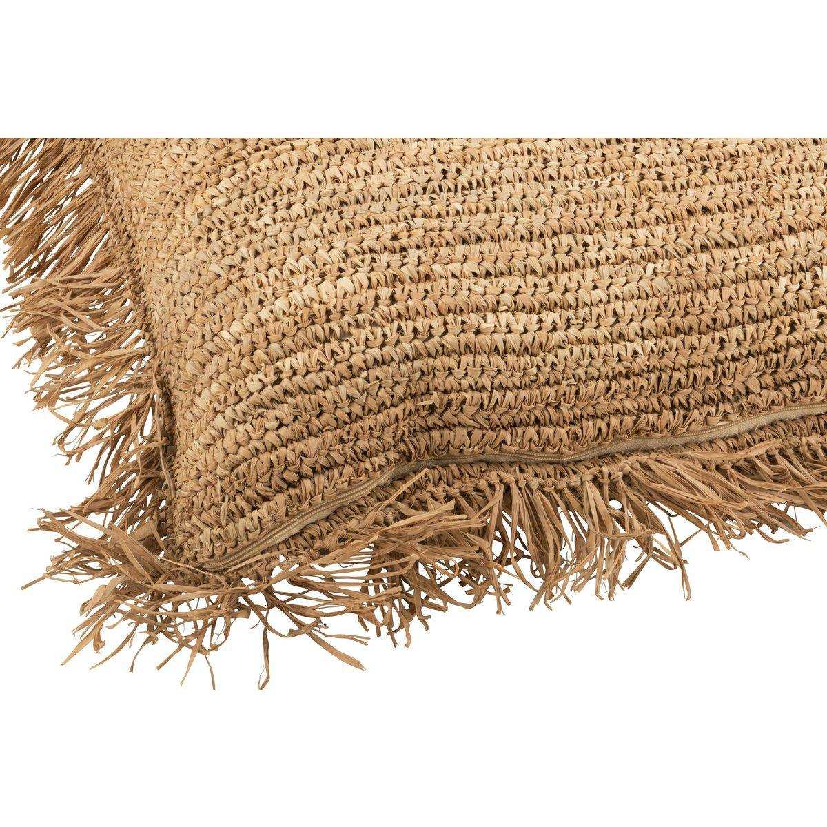 J-Line Kissen Quadratisch – Jute – Natur – Groß - HomeDesign Knaus