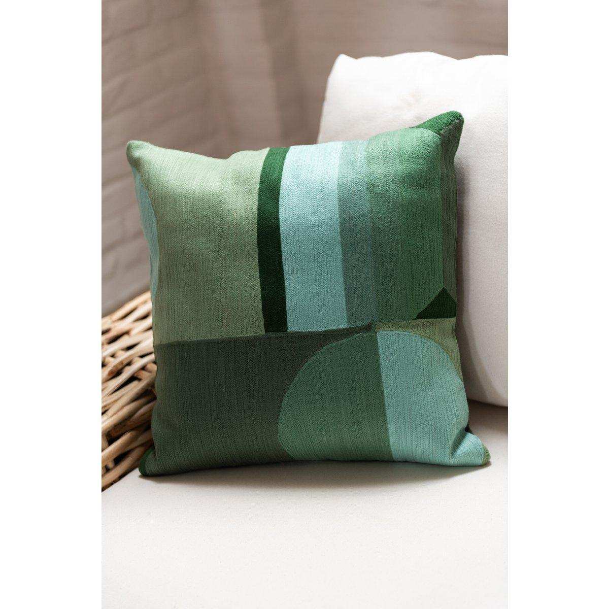 J-Line Kissen Shapes – Baumwolle – grün/blau - HomeDesign Knaus