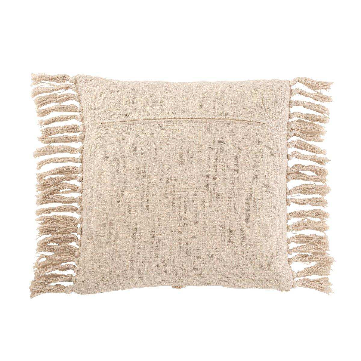 J-Line Kissen Square Check – Baumwolle – Polyester – Creme - HomeDesign Knaus