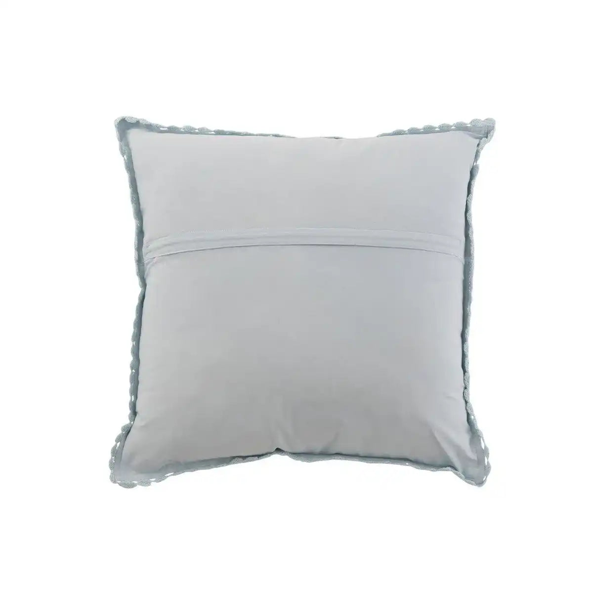 J-Line Kissen Square Lace – Baumwolle – Blau - HomeDesign Knaus