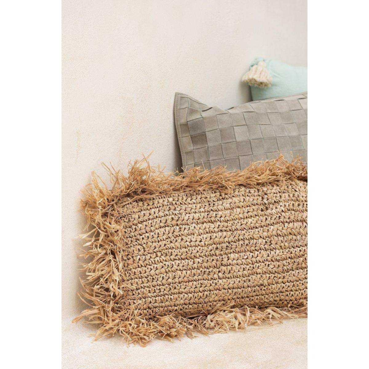J-Line Kissen Square – Leder – Grün - HomeDesign Knaus