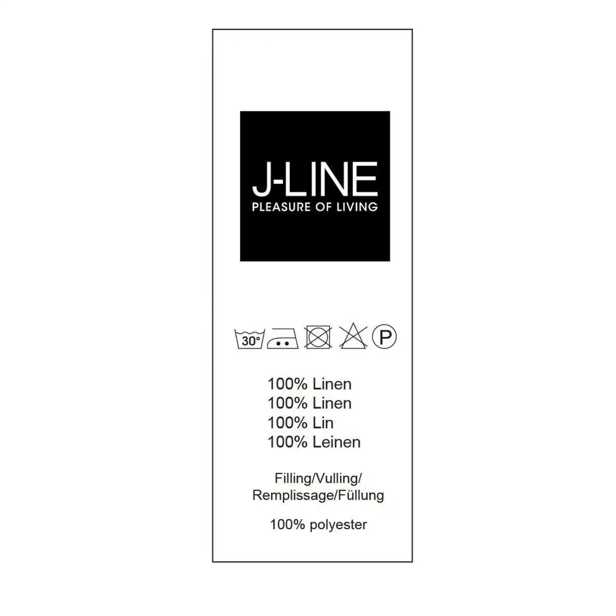 J-Line Kissen Stonewashed – Leinen – Blaugrau - HomeDesign Knaus