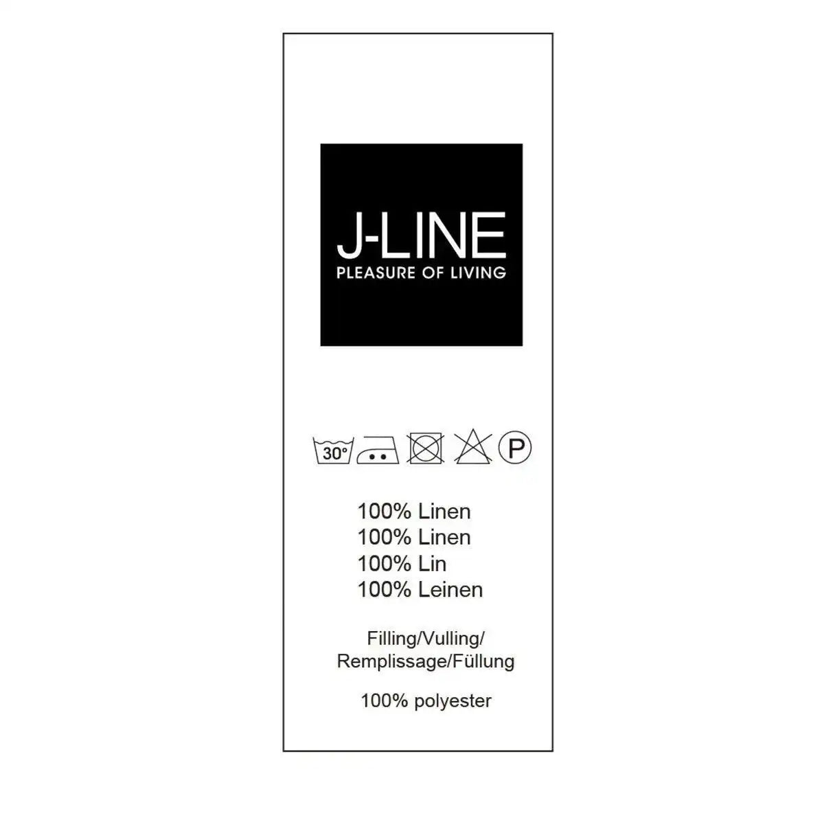 J-Line Kissen Stonewashed – Leinen – Hellrosa - HomeDesign Knaus