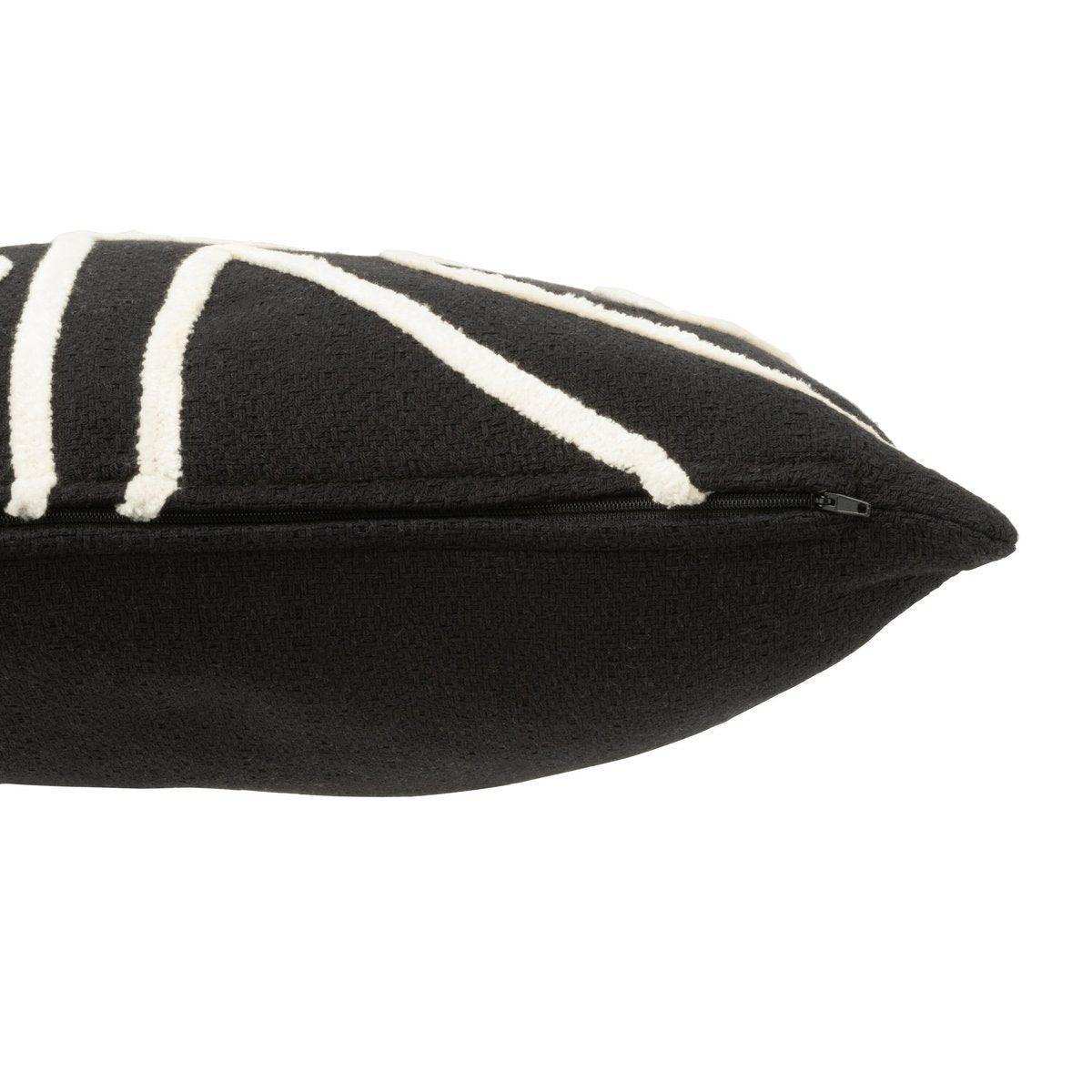J-Line Kissen Stripe - Textil - schwarz/weiß - HomeDesign Knaus