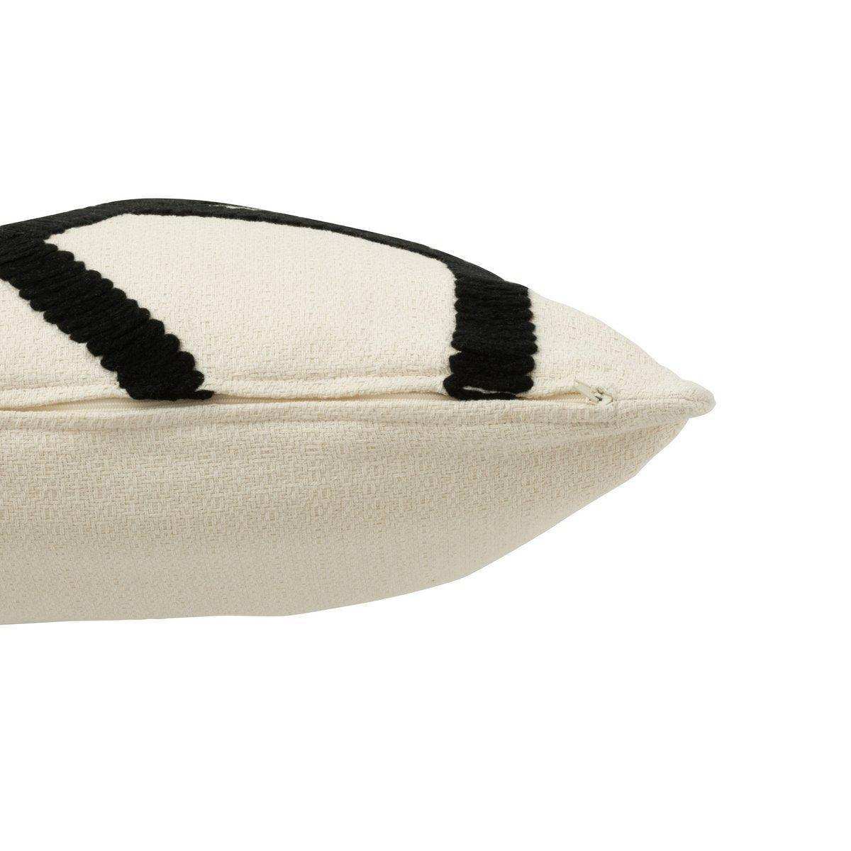 J-Line Kissen Stripe - Textil - weiß/schwarz - HomeDesign Knaus