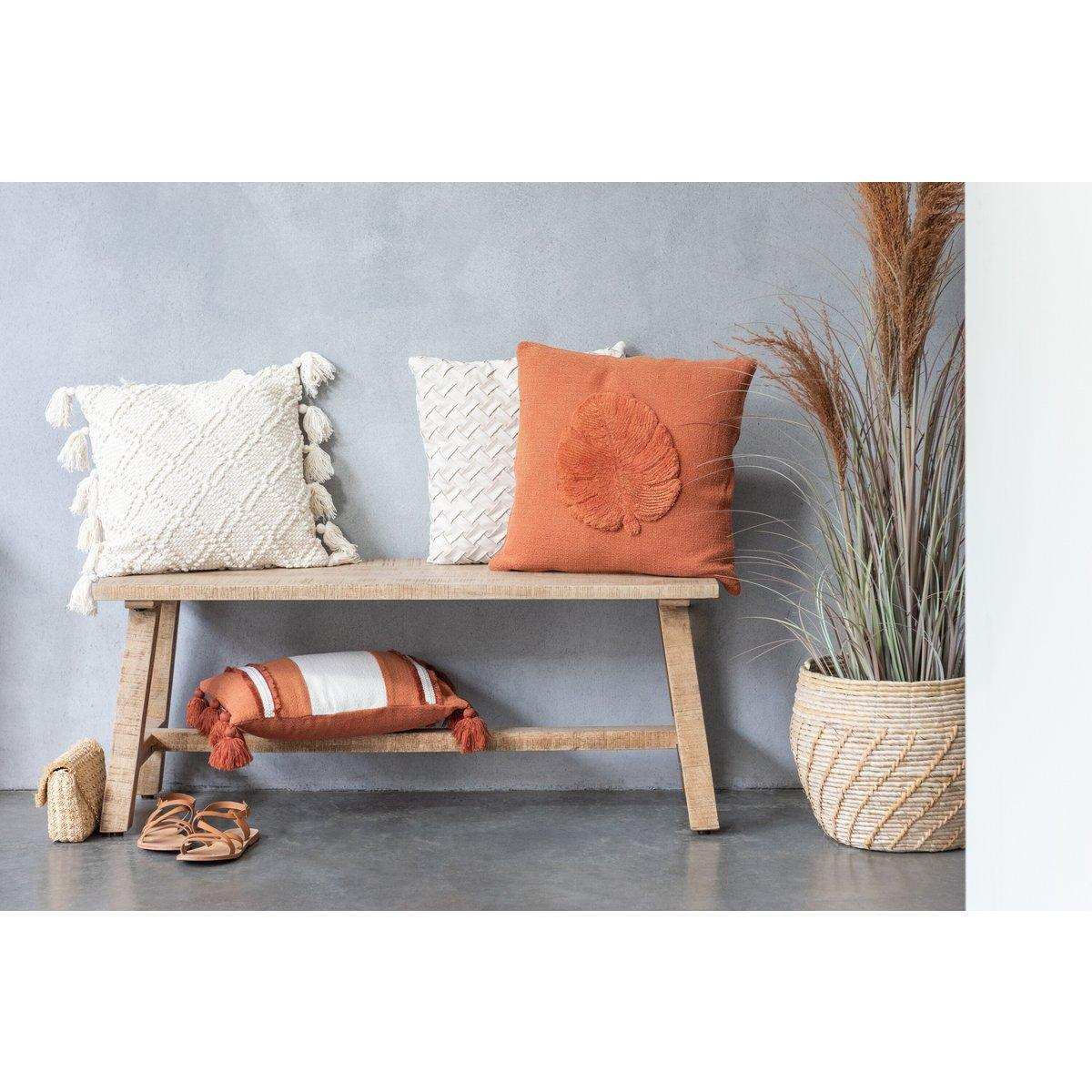 J-Line Kissen Tropical Leaf – Textil – Terrakotta - HomeDesign Knaus