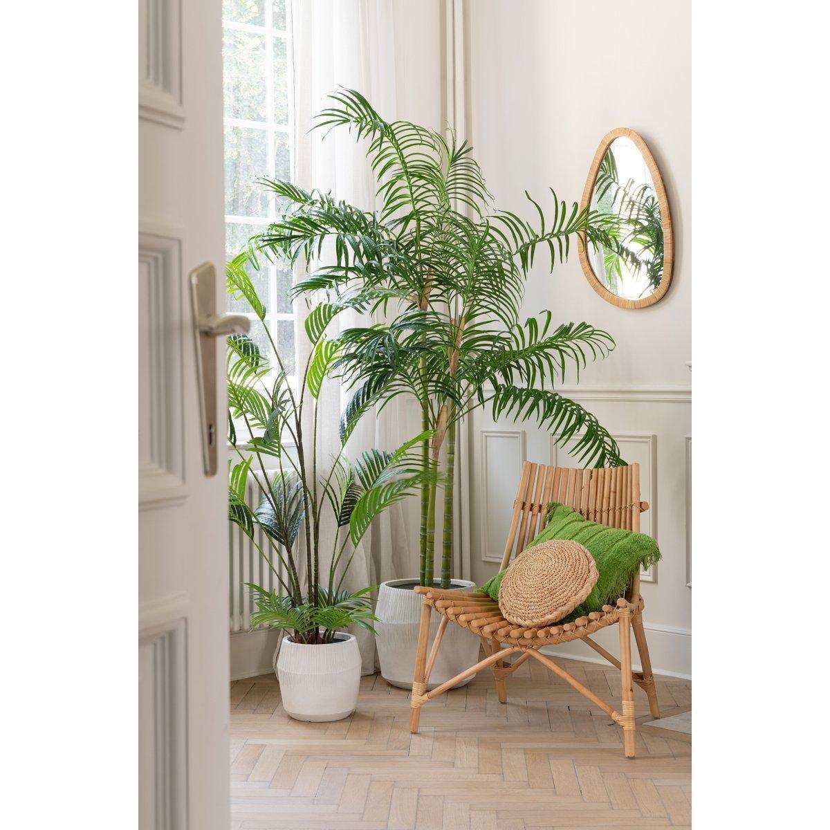 J-Line Kissen Tufted Curves + Fringes – Wolle – Grün - HomeDesign Knaus