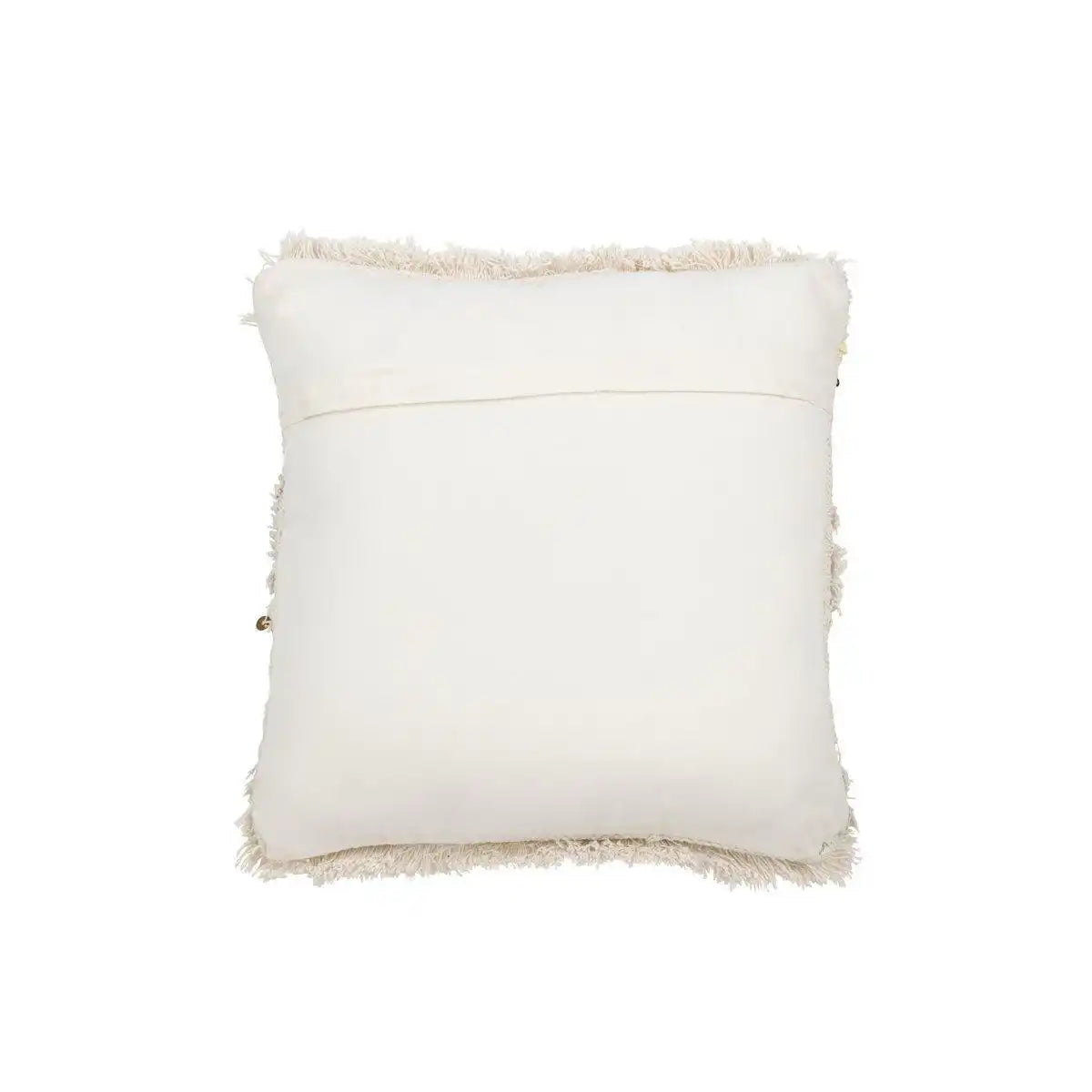 J-Line Kissen Tufted Fringes – Baumwolle – Pailletten/Weiß/Gold - HomeDesign Knaus