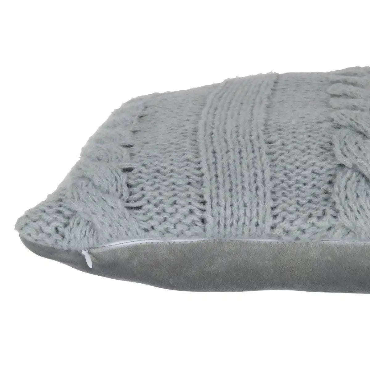 J-Line Kissen Twist – Polyester – Grau - HomeDesign Knaus