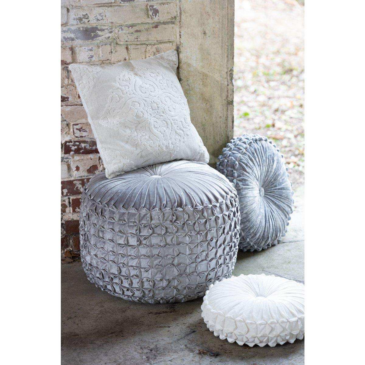 J-Line Kissen Viva Round – Polyester weiß - HomeDesign Knaus