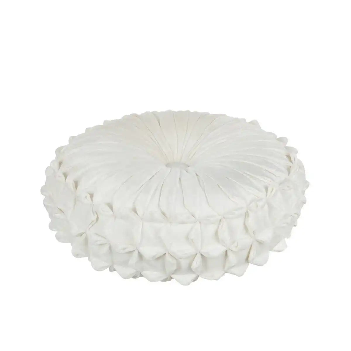 J-Line Kissen Viva Round – Polyester weiß - HomeDesign Knaus
