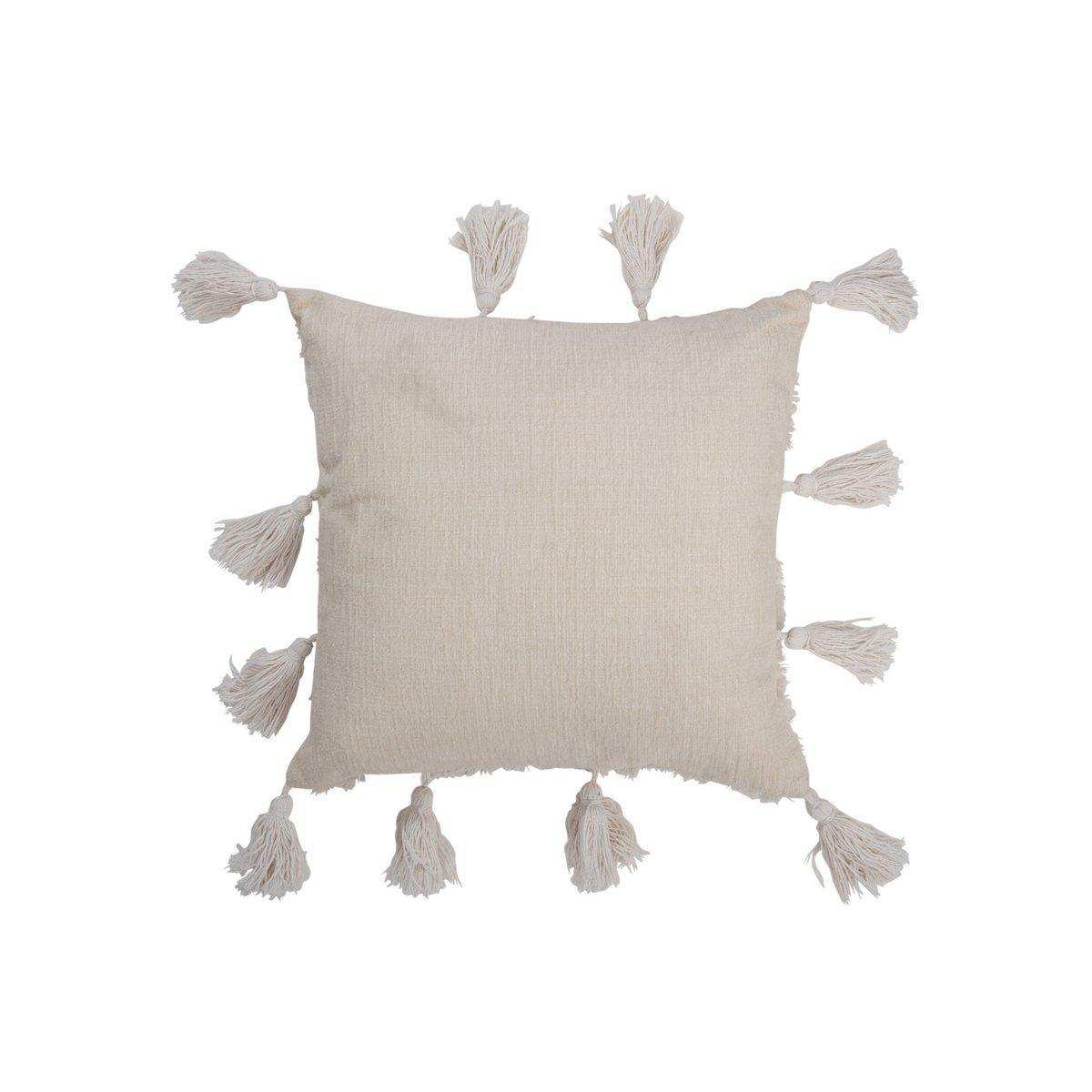 J-Line Kissenbürste – Polyester – Weiß - HomeDesign Knaus