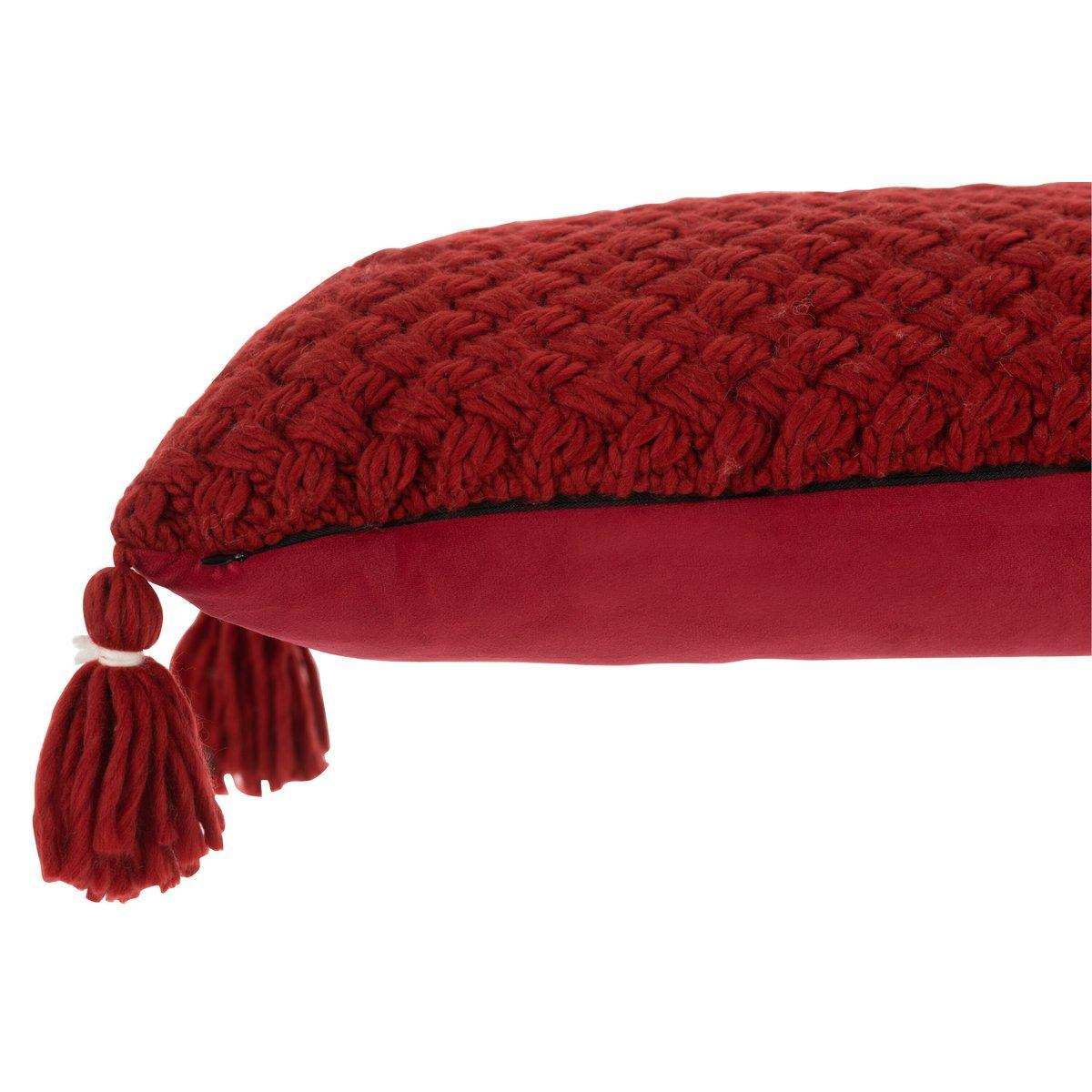 J-Line Kissenhäkelpinsel Acryl – Polyester – Rot - HomeDesign Knaus