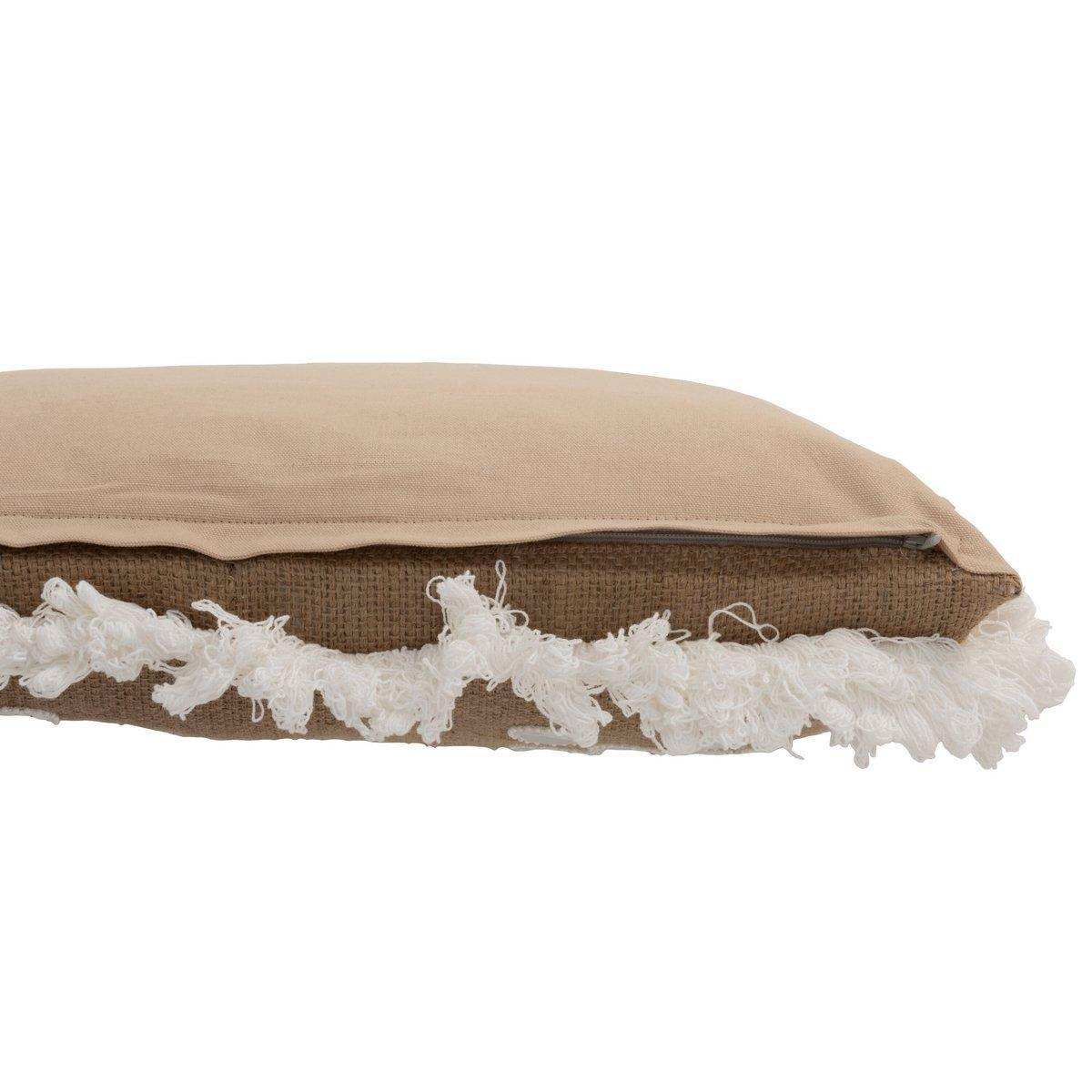 J-Line Kissenspiegel – Jute – Natur/Weiß - HomeDesign Knaus
