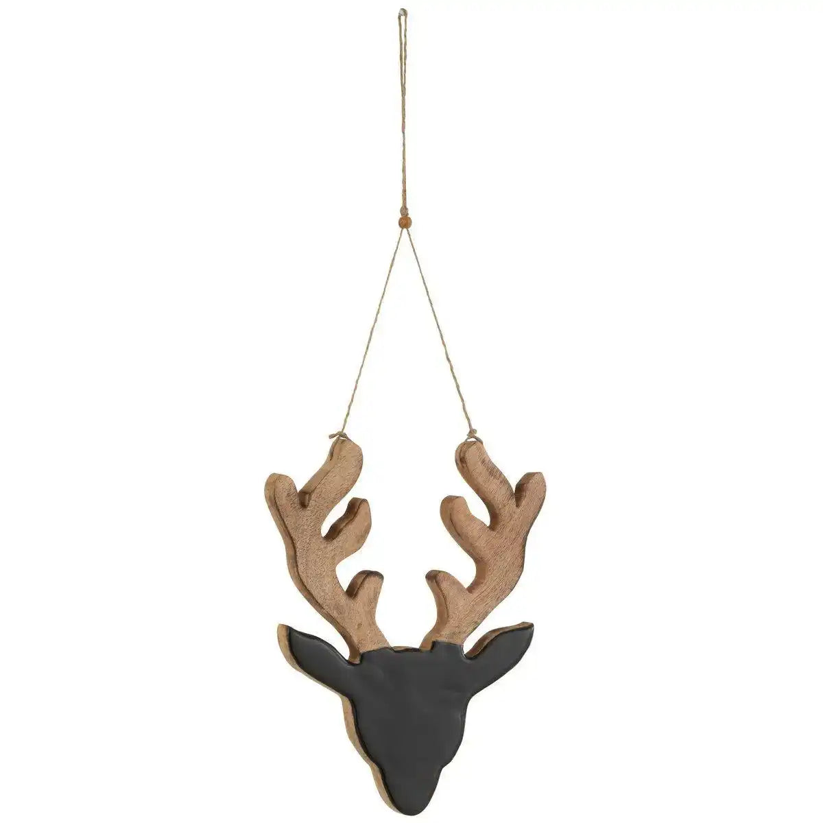 J-Line Kleiderbügel Rentierholz Schwarz Groß - HomeDesign Knaus