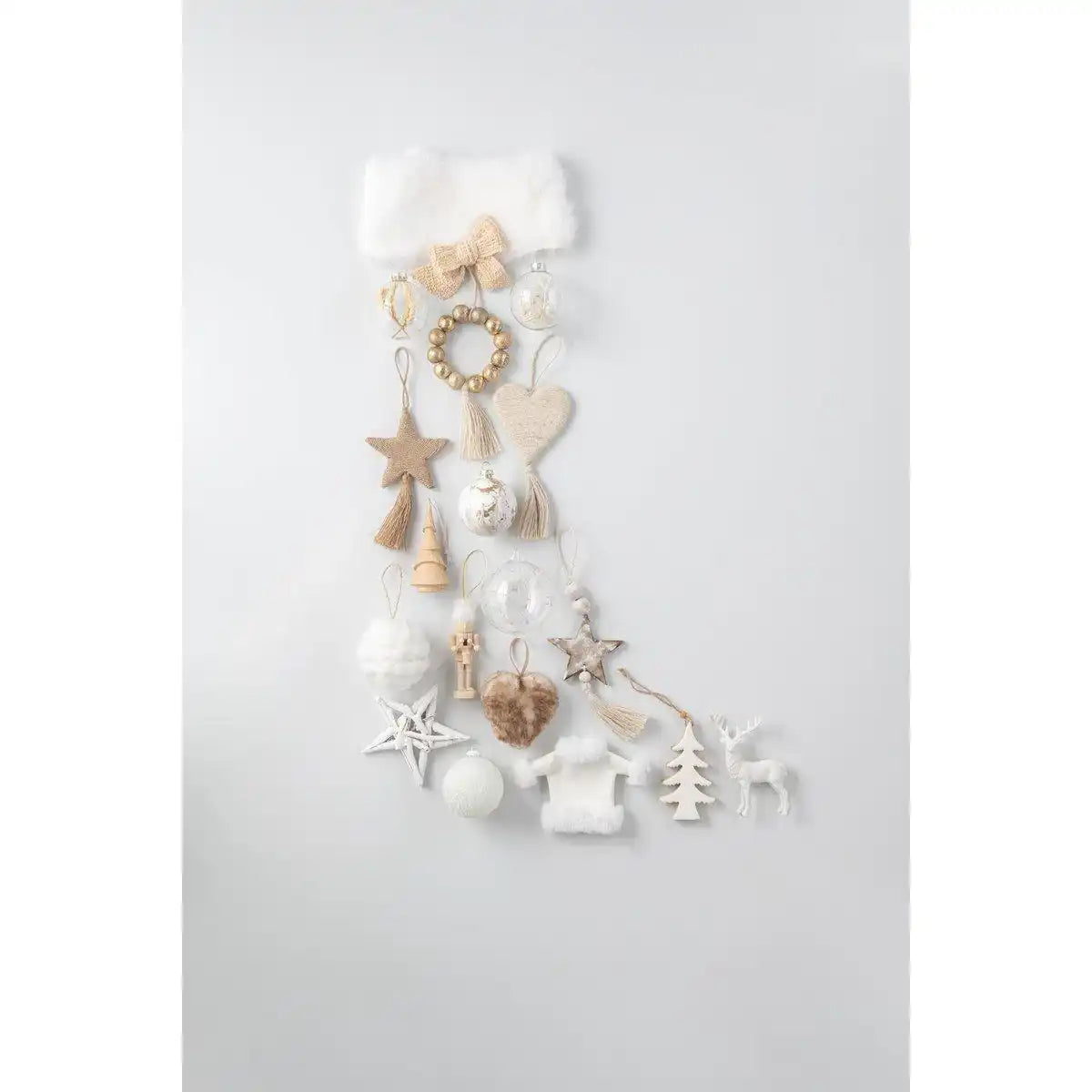 J-Line Kleiderbügel Weihnachtsbaum Mangoholz Weiß Klein - HomeDesign Knaus