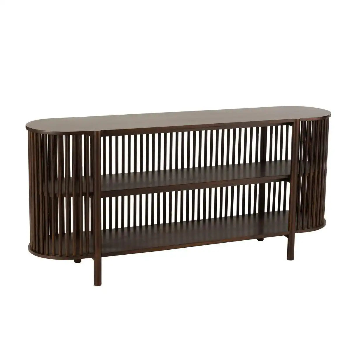 J-Line Konsole 2 Planken Conie Mangoholz Dunkelbraun - HomeDesign Knaus