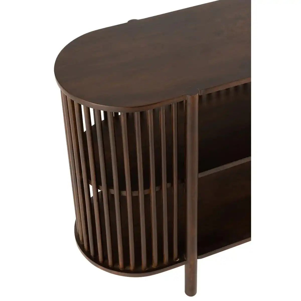 J-Line Konsole 2 Planken Conie Mangoholz Dunkelbraun - HomeDesign Knaus