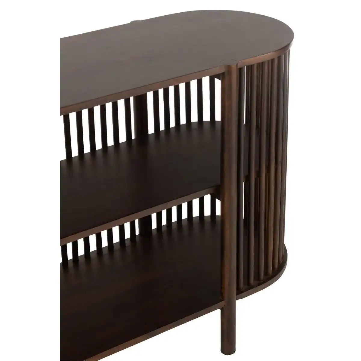 J-Line Konsole 2 Planken Conie Mangoholz Dunkelbraun - HomeDesign Knaus