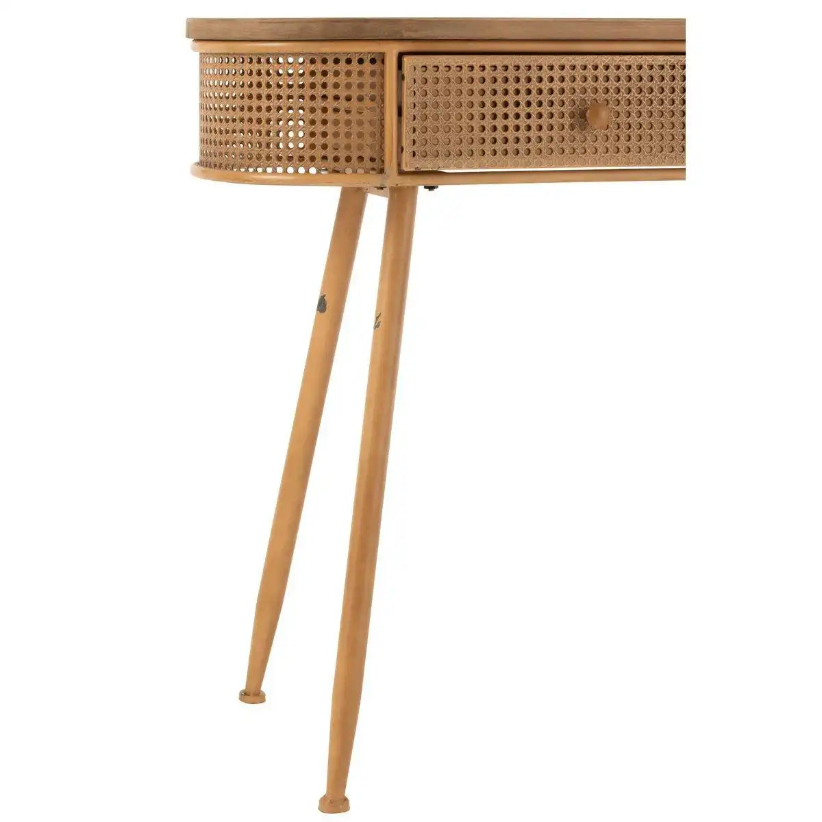 J-Line Konsole 2 Schubladen Metall/Holz Braun - HomeDesign Knaus