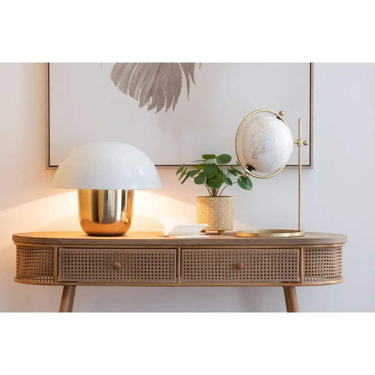 J-Line Konsole 2 Schubladen Metall/Holz Braun - HomeDesign Knaus