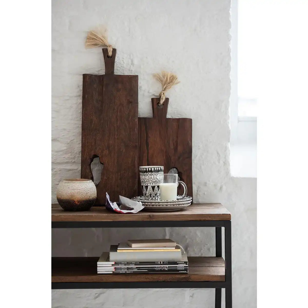 J-Line Konsole Holz/Mit Braun+Schwarz - HomeDesign Knaus