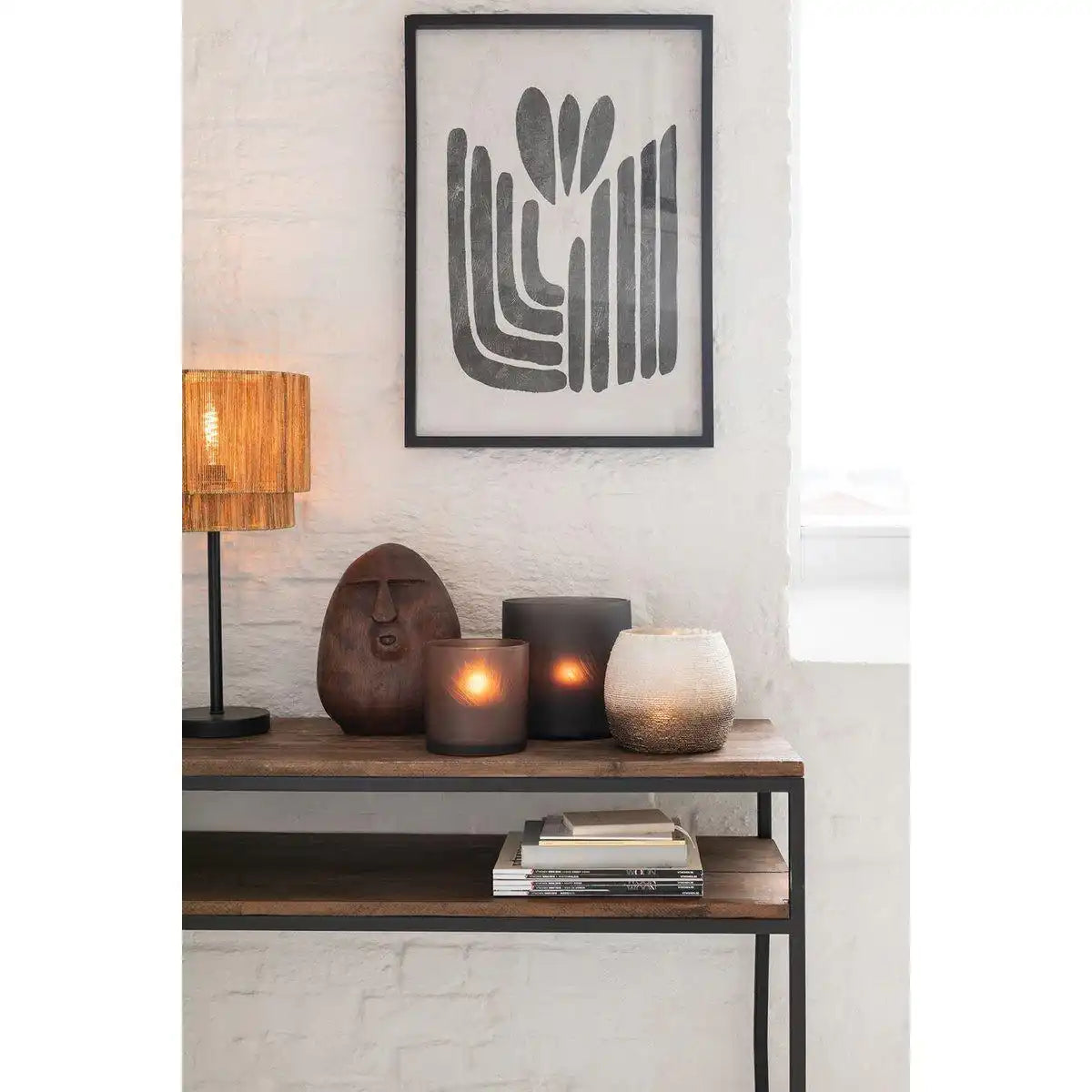 J-Line Konsole Holz/Mit Braun+Schwarz - HomeDesign Knaus