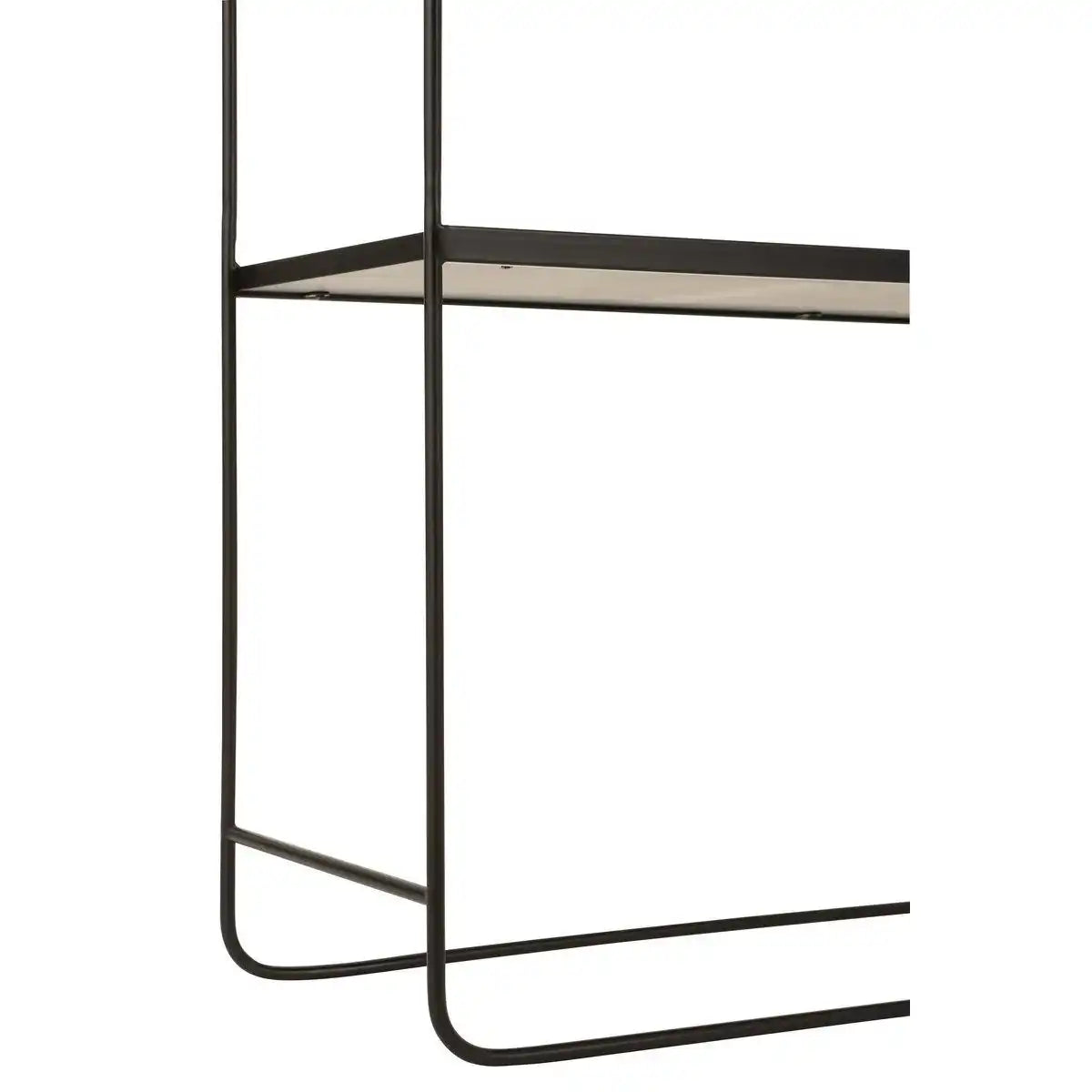 J-Line Konsole Marmor 2 Regale MDF/Eisen Schwarz - HomeDesign Knaus