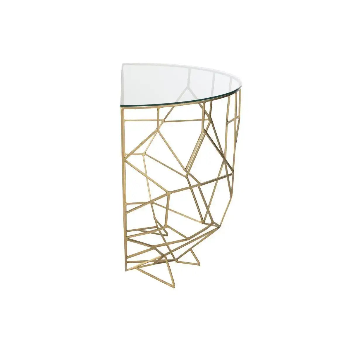 J-Line Konsole Moza Metall/Glas Gold - HomeDesign Knaus