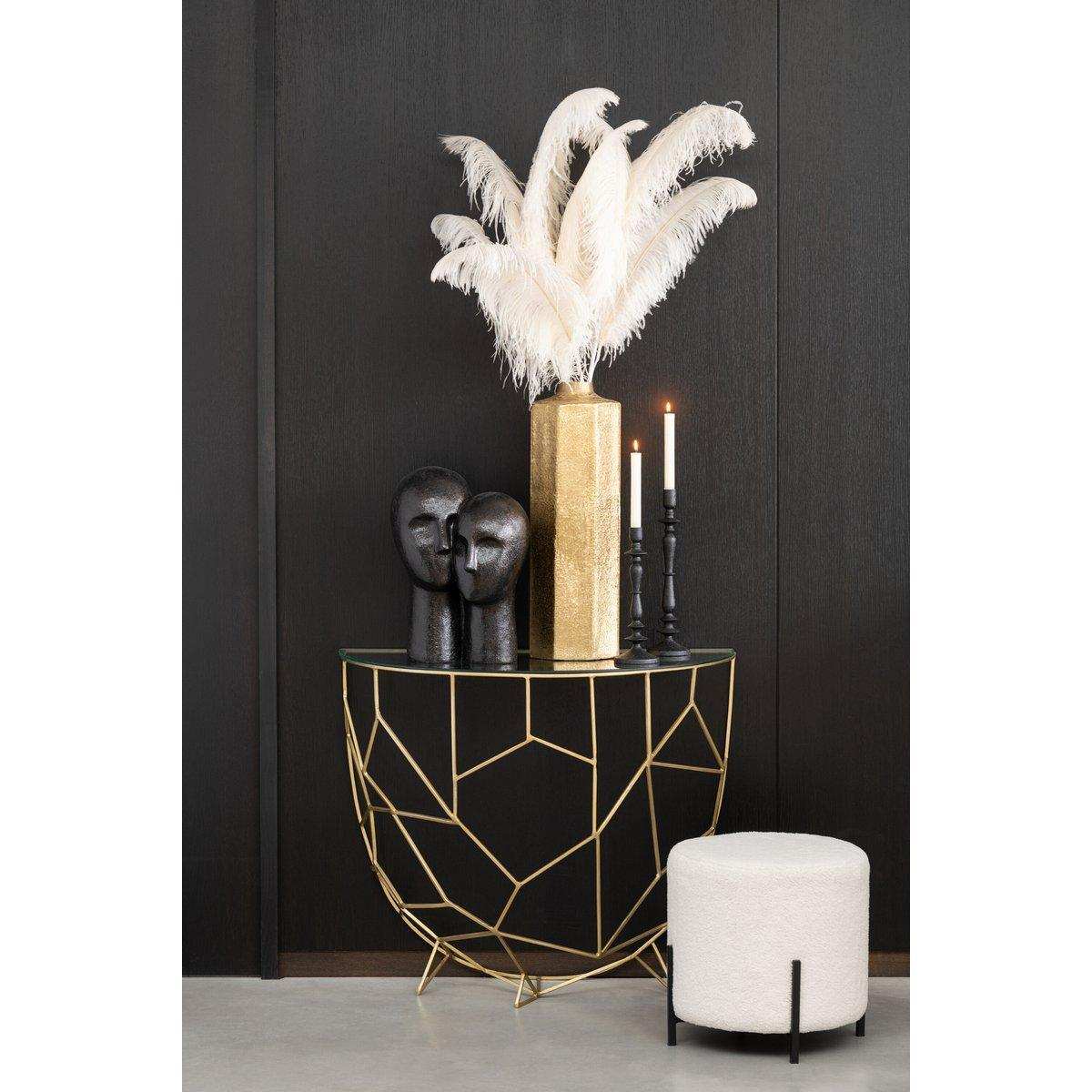 J-Line Konsole Moza Metall/Glas Gold - HomeDesign Knaus