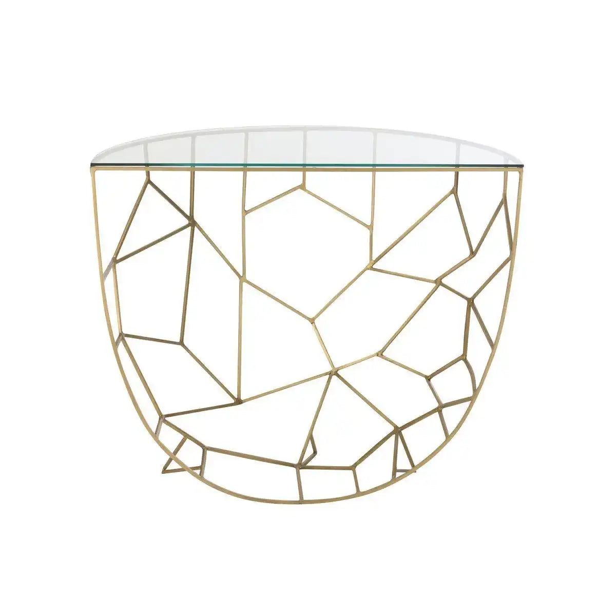 J-Line Konsole Moza Metall/Glas Gold - HomeDesign Knaus