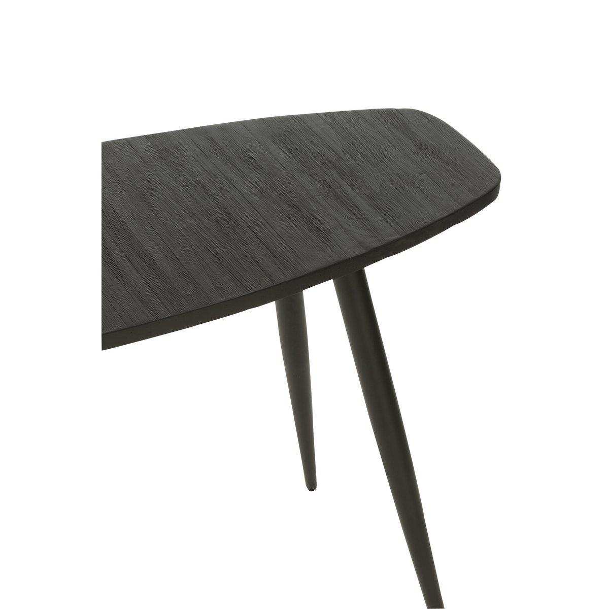 J-Line Konsole Oval – Holz – Schwarz - HomeDesign Knaus