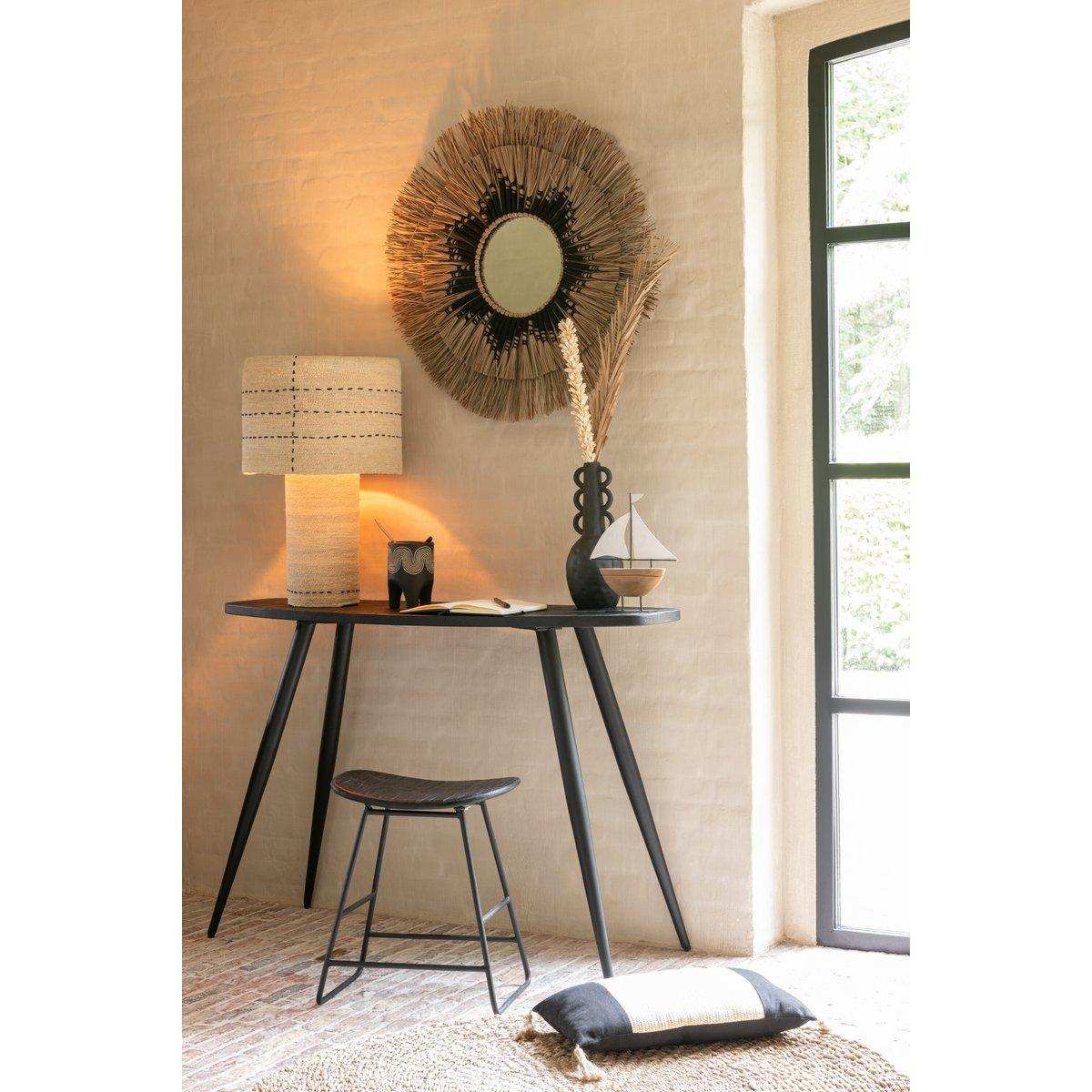 J-Line Konsole Oval – Holz – Schwarz - HomeDesign Knaus