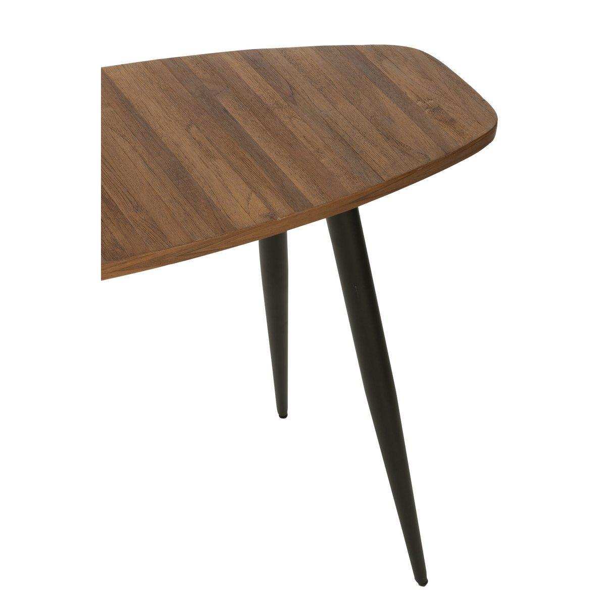 J-Line-Konsole Oval – recyceltes Holz – natürlich - HomeDesign Knaus