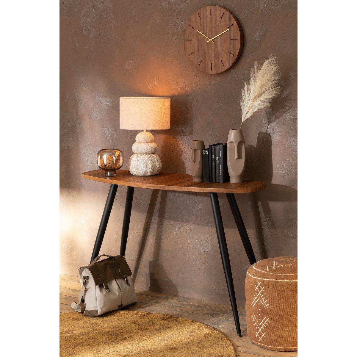 J-Line-Konsole Oval – recyceltes Holz – natürlich - HomeDesign Knaus