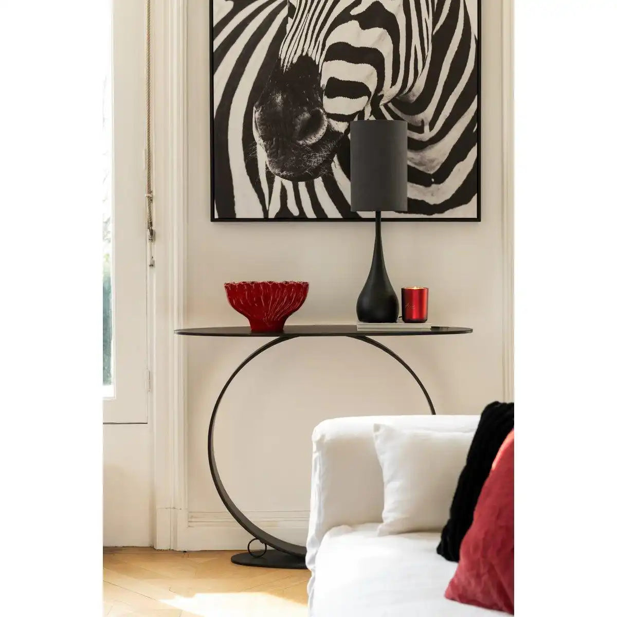 J-Line-Konsolenkreis Eisen schwarz - HomeDesign Knaus