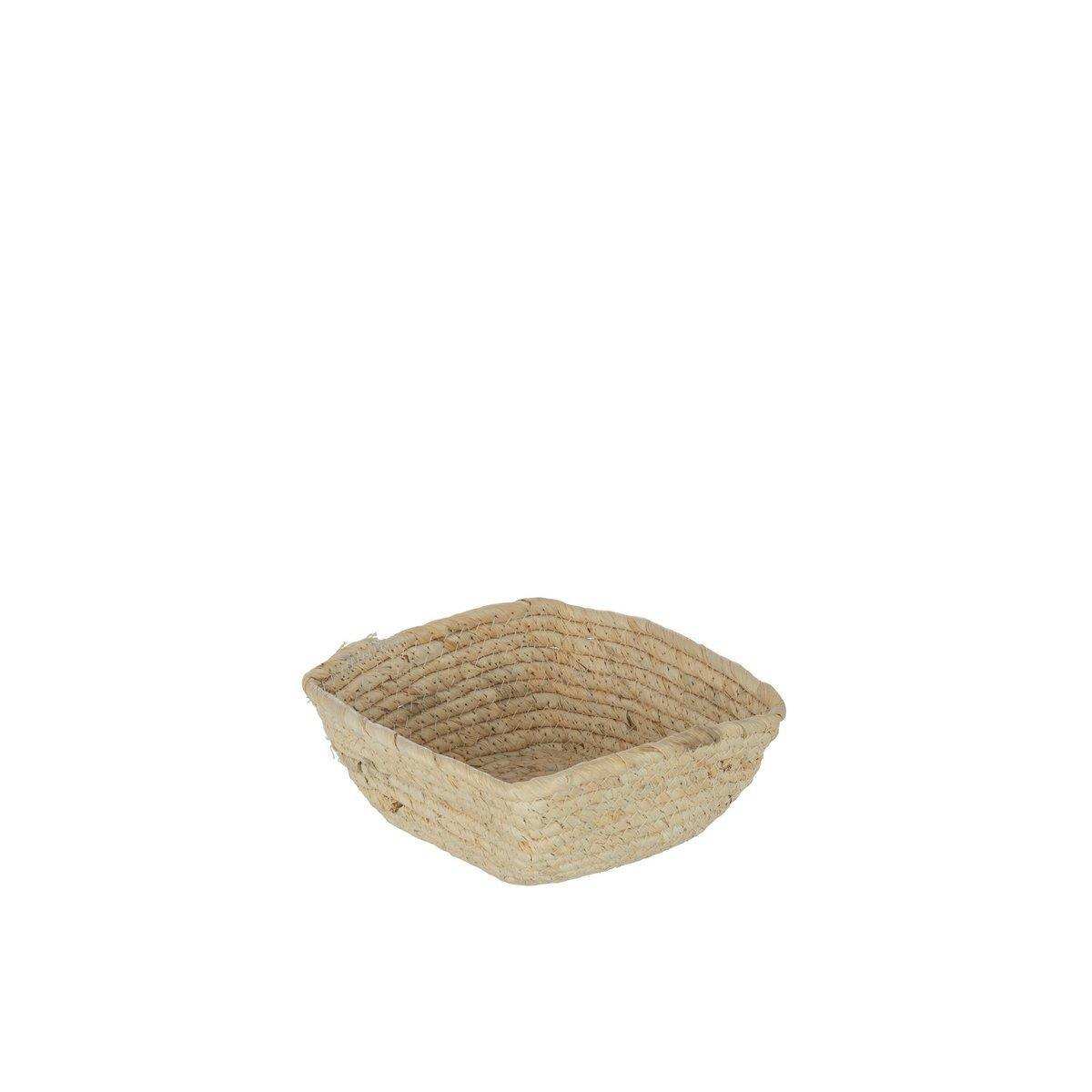 J-Line Korb, quadratisch, Mais, natürlich, klein - HomeDesign Knaus