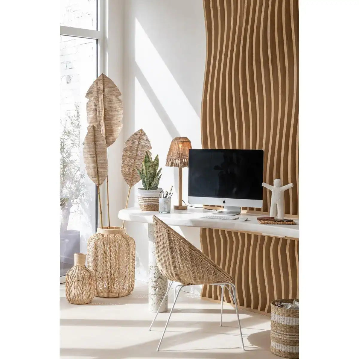 J-Line Korbflasche – Bast – Natur - HomeDesign Knaus