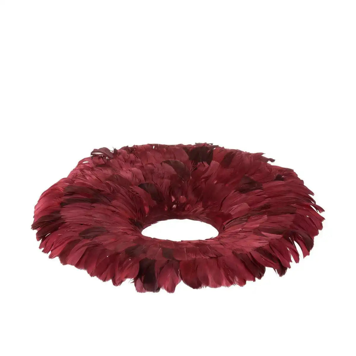 J-Line Kranz Deko Federn Bordeaux - HomeDesign Knaus