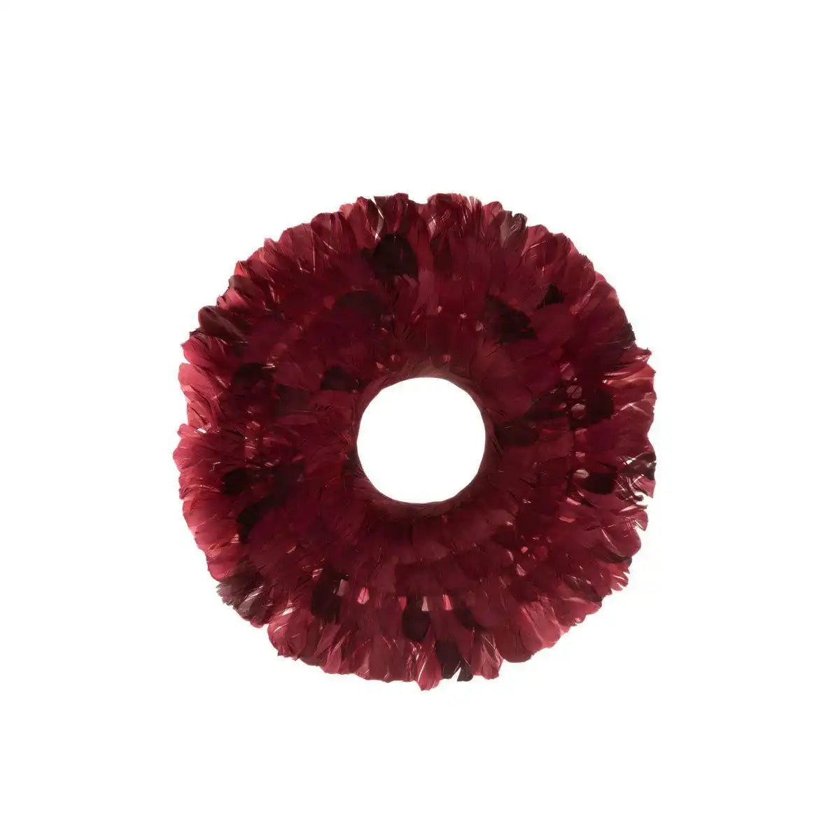 J-Line Kranz Deko Federn Bordeaux - HomeDesign Knaus