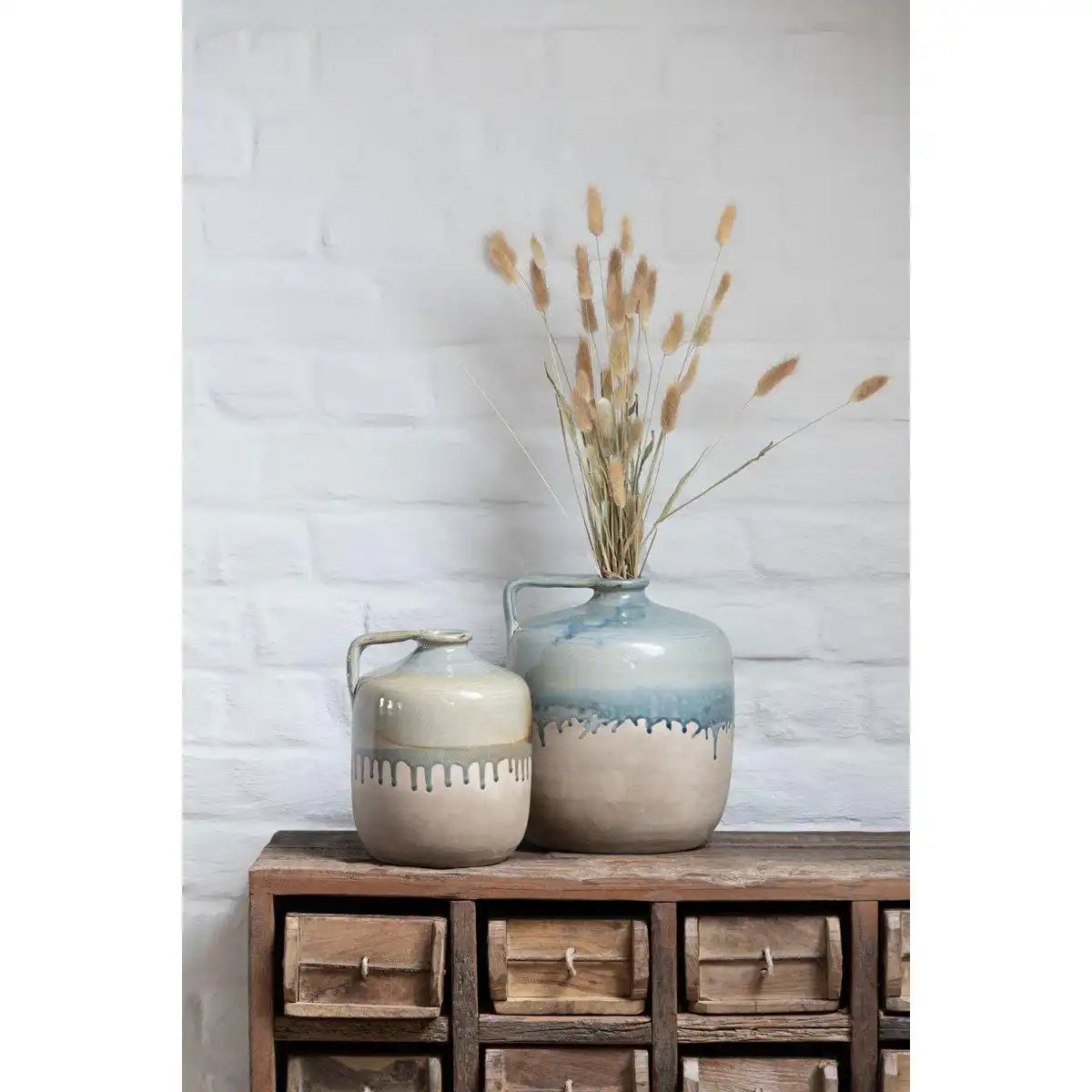 J-Line Kruggriff – Keramik – Beige/Grau – groß - HomeDesign Knaus