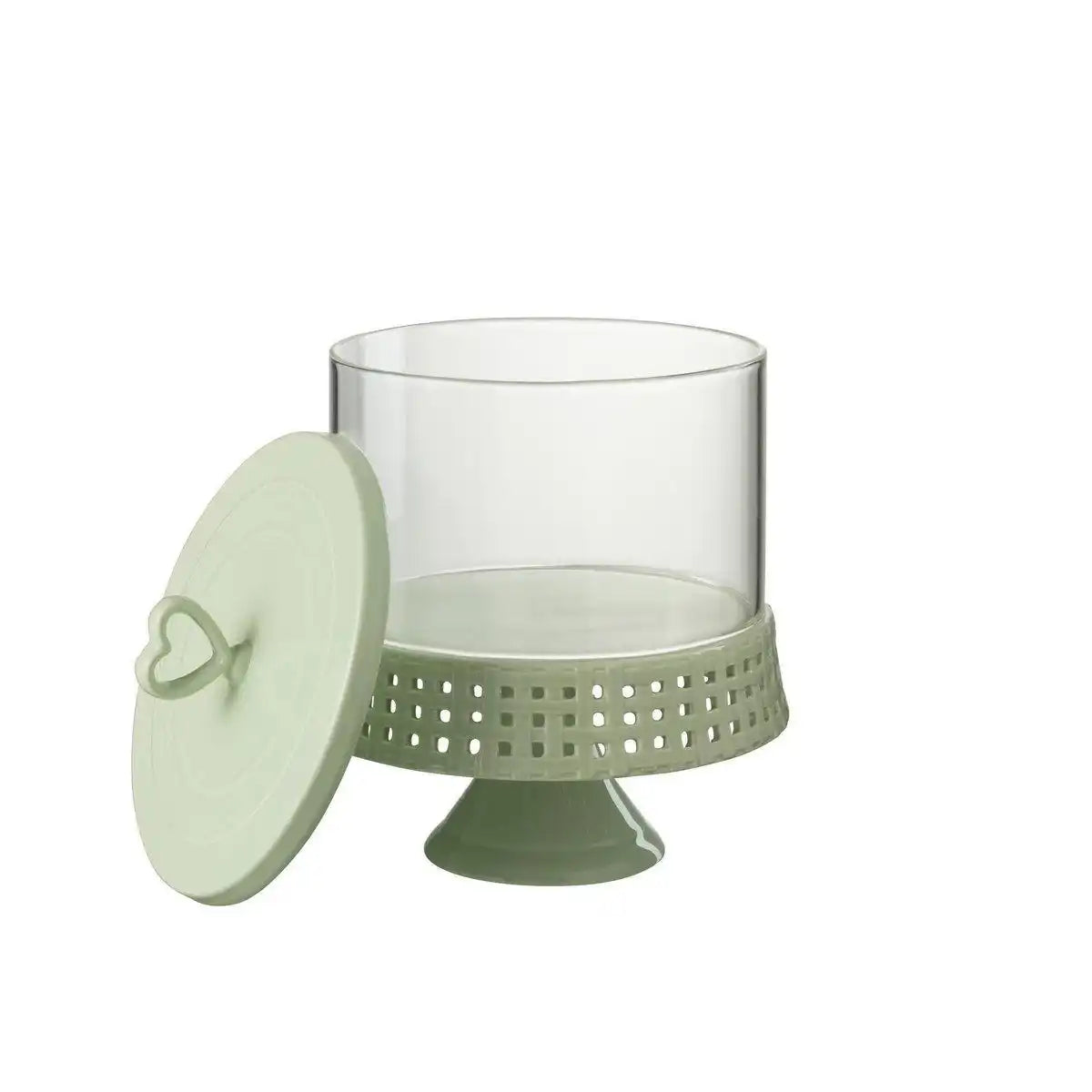 J-Line Kuchenteller unter Glas - Tortenständer - Keramik - Grün - L - HomeDesign Knaus