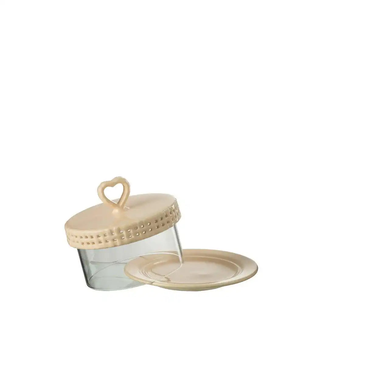 J-Line Kuchenteller unter Glas - Tortenständer - Keramik - Pfirsich - S - HomeDesign Knaus